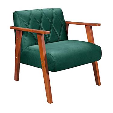 Imagem de Poltrona Decorativa Madri Em tecido Suede (Verde)