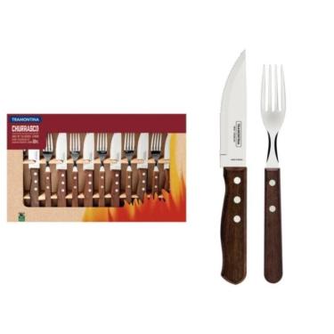Imagem de Jogo de Talheres p/ Churrasco Aço Inox 12 Peças Tramontina