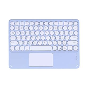 Imagem de Teclado sem fio, 13 teclas de atalho 2-3H tempo de carregamento Smart Touch ultra fino silencioso teclado multifuncional para tablets laptops telefone(Roxa)