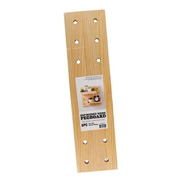 Imagem de Personalize seu próprio sistema pessoal de pegboard - Prateleiras de parede exclusivas - Armazenamento de parede DIY - Madeira inacabada/natural - prateleiras, recipientes, bandejas, cavadores, anéis e kits