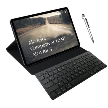 Imagem de Capa Teclado Para iPad Air 5 10.9 A2588 + Pelicula De Vidro