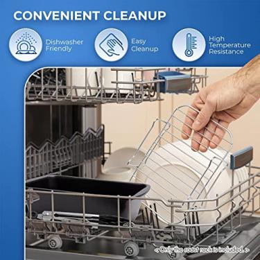 Imagem de Wemay Conjunto de acessórios de fritadeira de ar antiaderente de 6 peças de 8 polegadas barril de assar bolo pizza panelas de cupcake espeto prateleiras de torradas substituição de pinças de alimentos