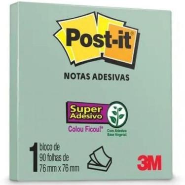 Imagem de Bloco De Notas Super Adesivas Post-It Menta 76X76mm 90 Folhas - 3M