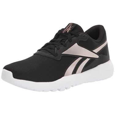 Imagem de Reebok Tênis feminino Flexagon Energy 3.0 Cross Trainer, Preto/ouro rosa/écru macio, 6.5
