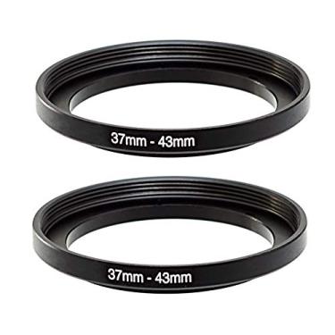 Imagem de (2 pacotes) Adaptador de anel Step-Up 37-43 mm, Anel de filtro Step Up de 37 mm a 43 mm, Anel de reforço fêmea macho de 43 mm para lente de câmera DSLR e filtros infravermelho ND UV CPL