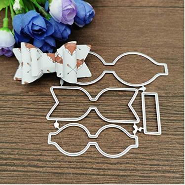 Imagem de Gravata-borboleta de flores, cortes de metal, gravata borboleta de natal, clipe de cabelo, corte, matrizes de corte, estêncis para faça você mesmo scrapbooking papel de gravação decorativo de couro scrapbooking para fazer cartões