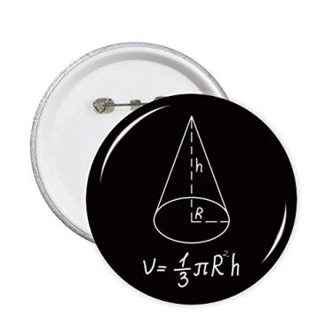 Imagem de Broche de volume de cone circular Math Kowledge com emblema de botão, 5 peças