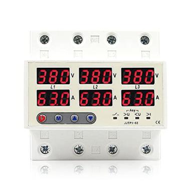 Imagem de Qudai Display LCD Auto-reset Protetor Sobretensão Subtensão Disjuntor limitador de corrente Fase perdida Zeroloss Seqüência de fases Desequilíbrio de tensão Protetor Sobrecarga Desligamento automático