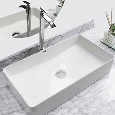 Imagem de Kit Cuba Pia Louça Cerâmica Banheiro C/Torneira e Válv S19