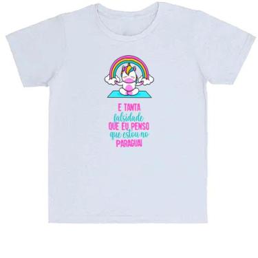 Imagem de Camiseta Infantil Divertida Irônico É Tanta Falsidade - Alearts