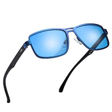 Imagem de Óculos Aofly AF8216 marca 2021 moda polarizado Óculos de sol masculino armação metal quadrado óculos de condução pesca (2)
