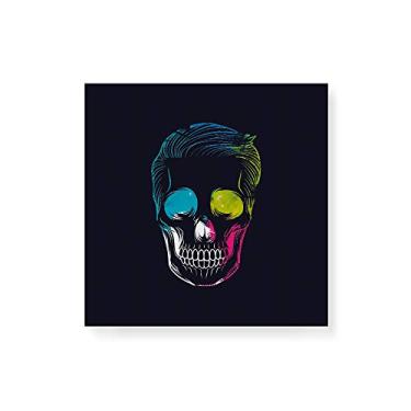 Imagem de Arte Maníacos Quadro Decorativo em Tela Canvas Caveira Color - 50x50cm