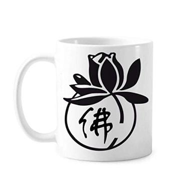 Imagem de Caneca de cerâmica com personagem de lótus da Culture Religion Caneca de porcelana de café