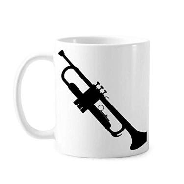 Imagem de Caneca de cerâmica com sons de vitalidade de música clássica de chifre xícara de porcelana de café