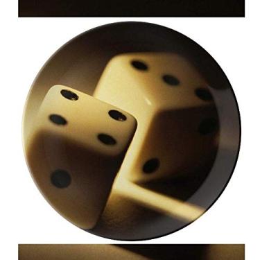 Imagem de Prato de foto com pontos de jogo de dados decorativos de porcelana Salver louças de jantar