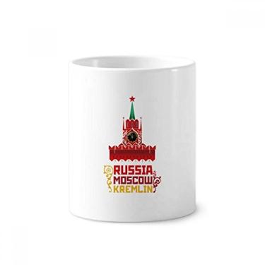 Imagem de Rússia Moscow Kremlin Suporte para caneta de escova de dentes com suporte de cerâmica