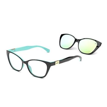 Imagem de ARMAÇÃO OCULOS GRAU COLCCI BANDY 1 C6122AHM52 PRETO AZUL BRILHO CLIP ON POLARIZADO