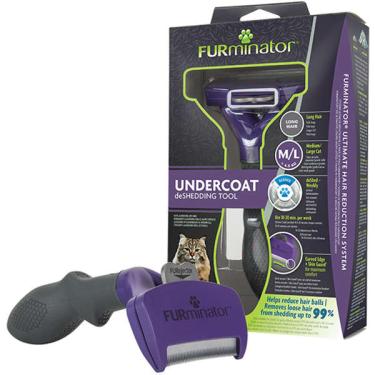 Imagem de Escova Furminator New Gatos Pelo Longo - Tam. M/G