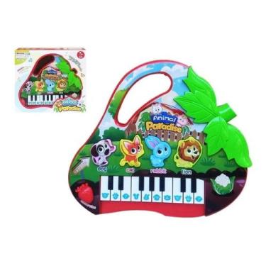 Imagem de Brinquedo Piano Teclado Infantil Bichos Musical Moranguinho - Dm Toys