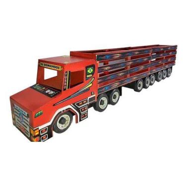 Carreta Scania Bi-trem Madeira Brinquedo Infantil 1,15 Metro em Promoção na  Americanas