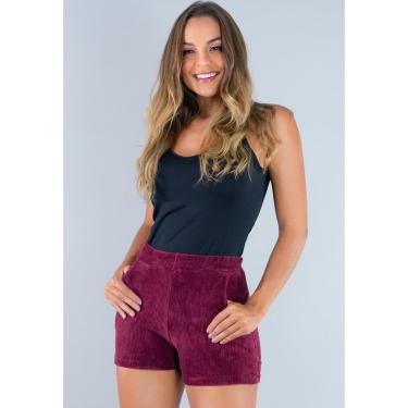 Imagem de Short   Veludo Cotelê Cintura Alta Verão Atacado Mvb Modas  Feminino-Feminino
