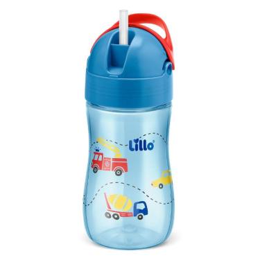 Imagem de Copo Infantil Com Canudo Evolution 300ml Azul -Lillo 