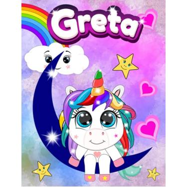 Imagem de Quaderno con Baby Unicorno - Greta: Quadernone a Righe per 1 e 2 Elementare con Unicorni ed Arcobaleno per Bambine - Le Pagine sono numerate e ... Notebook per scrivere e fare i compiti