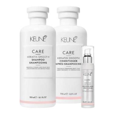 Imagem de Kit Keune Care Keratin Smooth Shampoo 300ml, Condicionador 250ml, Smoo