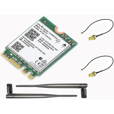 Imagem de Placa de rede sem fio AX200, Gigabit Dual-Band Wi-Fi 6, padrão 802.11AX, Bluetooth 5.2, cartão WiFi AX200NGW, interface NGFF (tecla M.2 A/E), MU-MIMO, suporta Linux, Windows 10/8.1/8/7, etc.