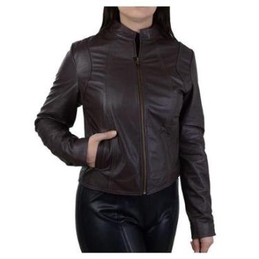 Imagem de Jaqueta Jackwest Couro Gola Padre Feminina-Feminino