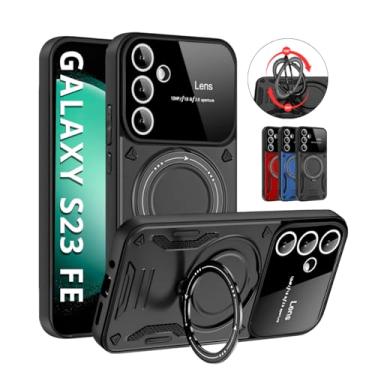 Imagem de Capa Capinha Case Armor Anel Magnetica Safe Para Galaxy S23 Fe 5G (Tela 6.4') + Anel Suporte + Proteção De Câmera + Carregamento Por Indução - Anti Impacto (Preto)
