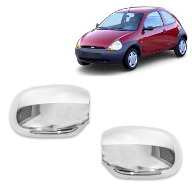 Imagem de Par Aplique Cromado para Capa Retrovisor Ford Ka 1997 1998 1999 2000 2001 2002 2003 2004 2005 2006 2007