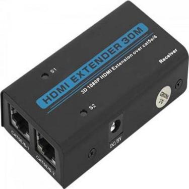 Imagem de Extensor de HDMI 1080P 3D com LAN RJ45 30M CB0332 Preto Rontek
