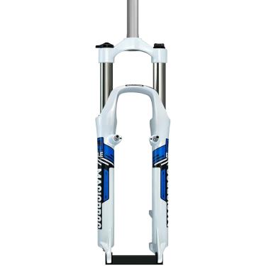 Imagem de Garfo de suspensão para bicicletas de montanha de 26 polegadas, 1 1/8 tubo reto Garfos dianteiros para bicicletas de montanha Garfo mecânico de viagem de 100 mm Bloqueio manual QR 9 mm Freio