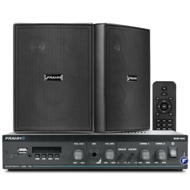 Imagem de Kit Som Ambiente Bluetooth Usb Sd Area Gourmet + 2 Caixas Acústica Int