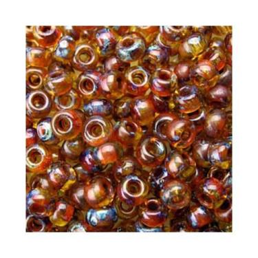 Imagem de Picasso Açafrão Trans Miyuki Rocailles Redondo 11/0 Contas de Vidro Semente Aproximadamente 23 Gramas Tubo