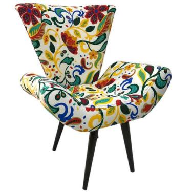 Imagem de Poltrona Decorativa Elegance Floral Color - Sua Casa Decor