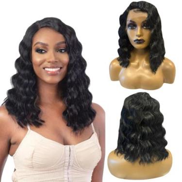 Imagem de Peruca Front Lace Frisada Ondulada Curta Baby Hair Orgânica - bbless