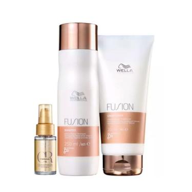 Imagem de Kit Shampoo, Condicionador Fusion e Oil Reflections 30ml - Wella Profe