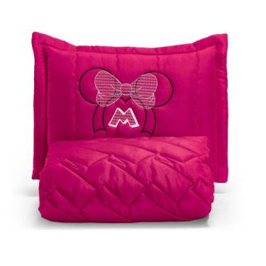 Imagem de Colcha Cobre Leito Solteiro Mickey Padrão 2 Peças Matelado - DG CONFEC