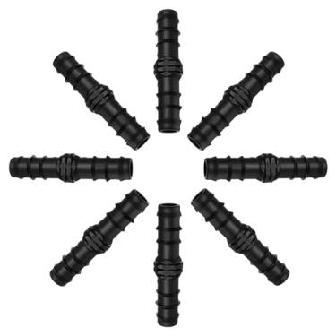 Imagem de uxcell Conector de tubo de gotejamento de farpa 16PE encaixe de mangueira reto para sistema de irrigação agrícola de jardim, plástico 30 peças