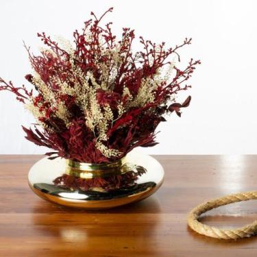 Imagem de Arranjo + Vaso de Flores Secas  Mix Decoração Enfeite - Presente Novid
