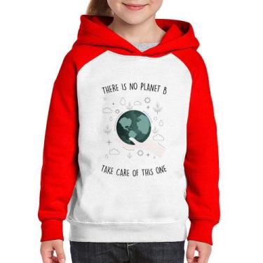 Imagem de Moletom Infantil There is no planet B - Foca na Moda, Branco, Vermelho