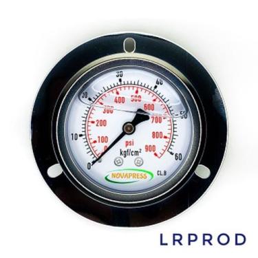 Imagem de Manômetro horizontal -diam.63mm (2. 1/2 ) com escala de 0-60 KGF/CM2 x