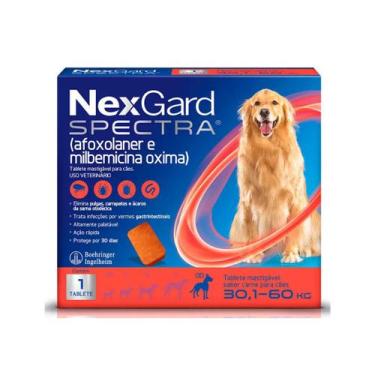Imagem de Nexgard Spectra Cães 30 a 60kg 1 Comprimido Antipulgas Carrapato Vermi