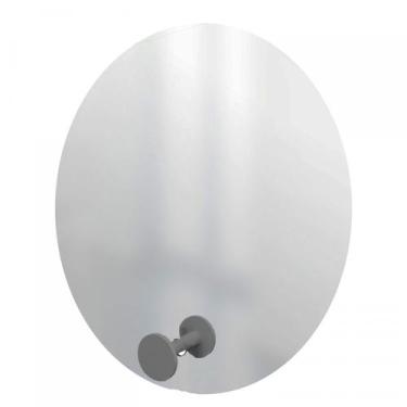 Imagem de Espelho Funcional Hook Cinza 50 Cm Redondo - e2g Design