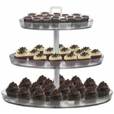 Imagem de Suporte Prato Porta Doces Bolo Cupcakes Três Triangulos - 3T