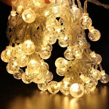 Imagem de Luminária Cordão Fio De Luz 20 Bolas Bolhas 3m Led Decoração - Não Inf