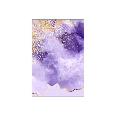 Imagem de Painel De Festa Vertical 1,50 x 2,20 - Efeito Marmorizado Lilás e Dour
