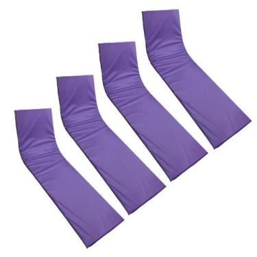Imagem de  Colchonete Almofadado Espreguiçadeira Piscina Roxo Uva Liso 4un - Dre